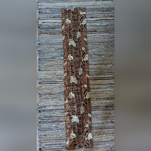 Brown Black Beige Animal Print Striped Spotted 100% Silk Scarf 54x10 - Picture 2 of 7